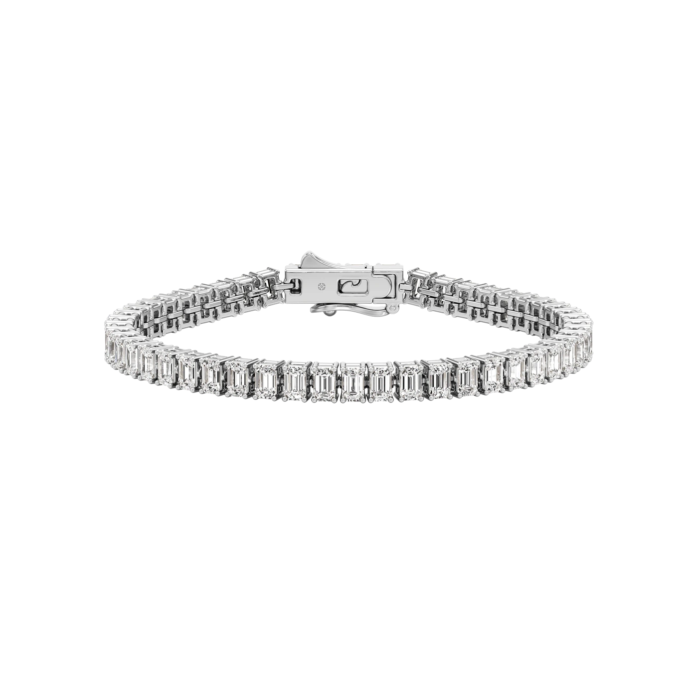 Emerald-Cut Tennis Bracelet, supplied product view