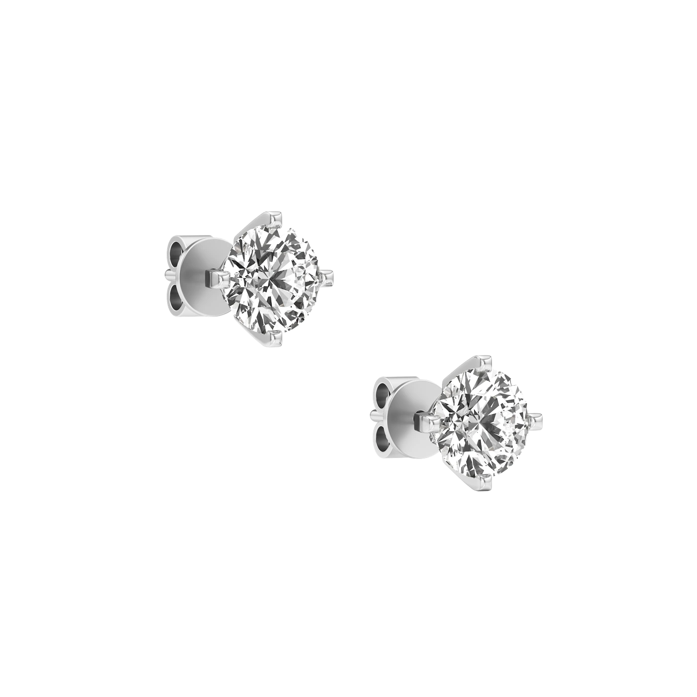Round Stud Earrings, supplied product view