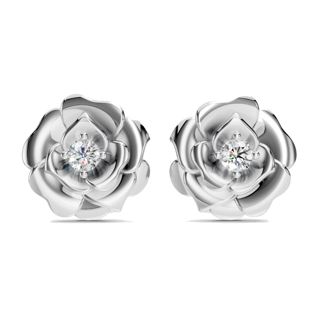 Bloom Rose Stud Earrings